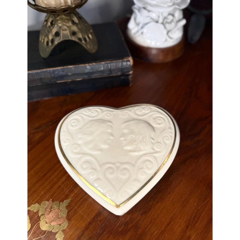 Vintage Lenox Romeo & Juliet Heart Trinket Box